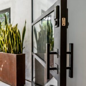 img of an iron door